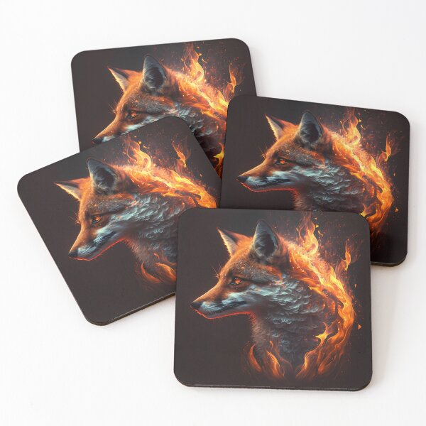 Item preview, Fox on fire, burning fox muzzle, fire fox. designed and sold by by-natiko.