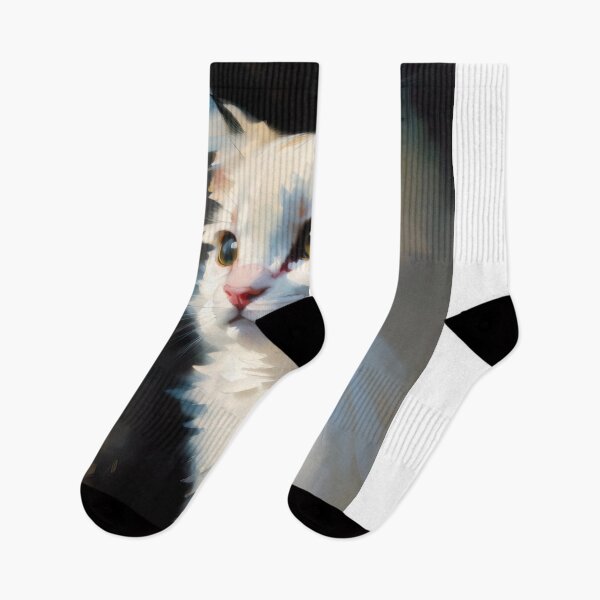 Item preview, Feline Curiosity: An inquisitive kitty oil painting designed and sold by KH-GardenEden.
