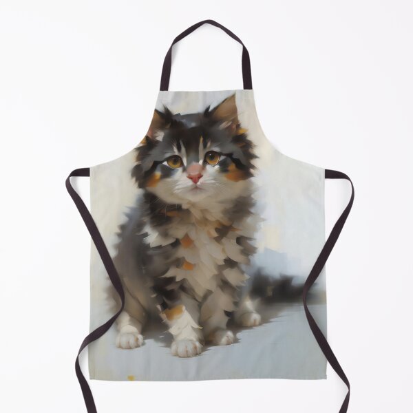 Item preview, Feline Vigilance: A watchful kitty oil painting designed and sold by KH-GardenEden.