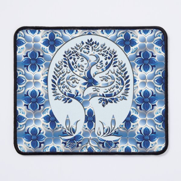 Item preview, Blue and White Tree with floral patterns designed and sold by Witsprings.