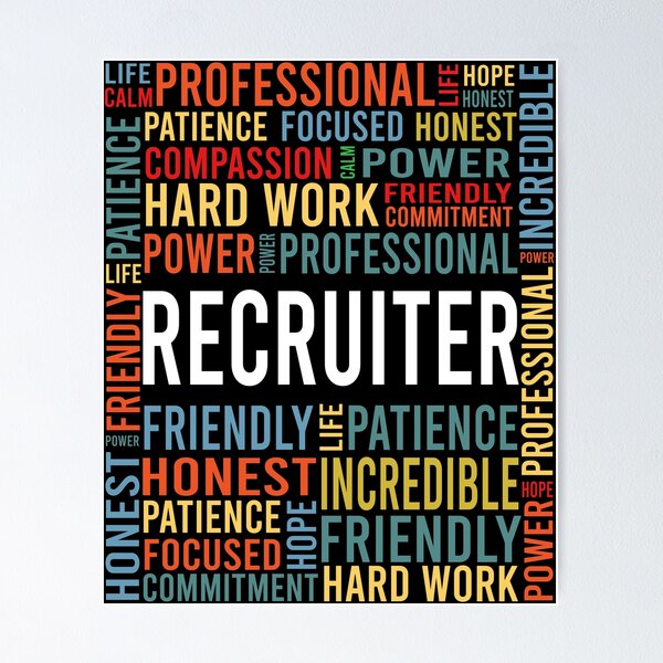 Item preview, recruiter saying: recruiter words gift designed and sold by alaechamlal.