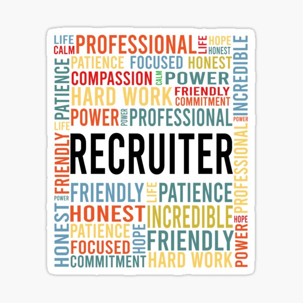 Item preview, recruiter saying: recruiter words gift designed and sold by alaechamlal.