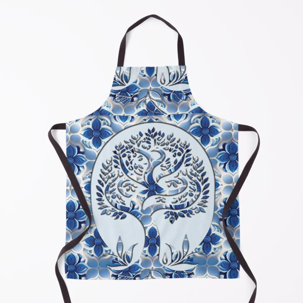 Item preview, Blue and White Tree with floral patterns designed and sold by Witsprings.