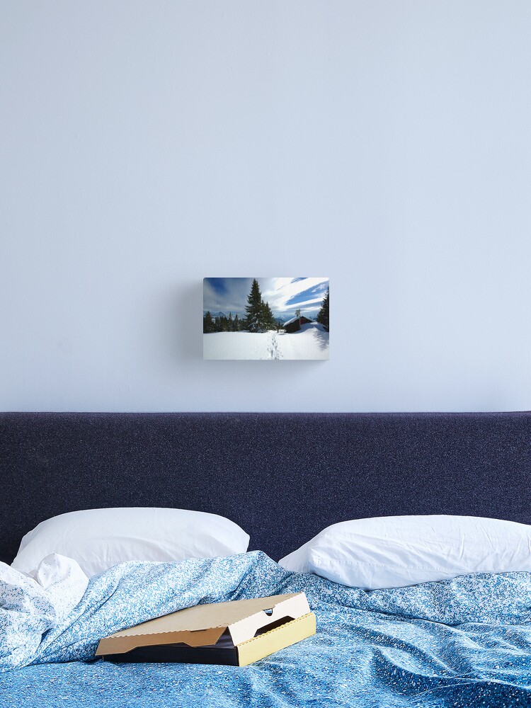 Thumbnail 2 of 3, Canvas Print, Snowshoeing designed and sold by expatraveler.