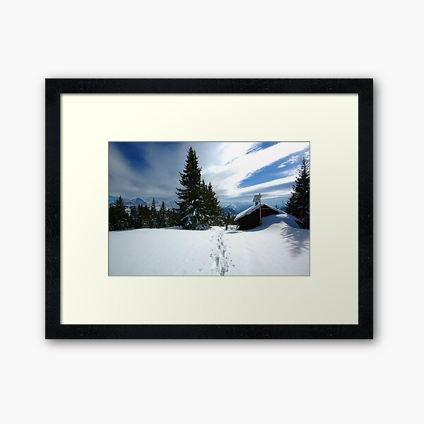 Snowshoeing Framed Art Print