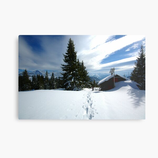 Snowshoeing Metal Print