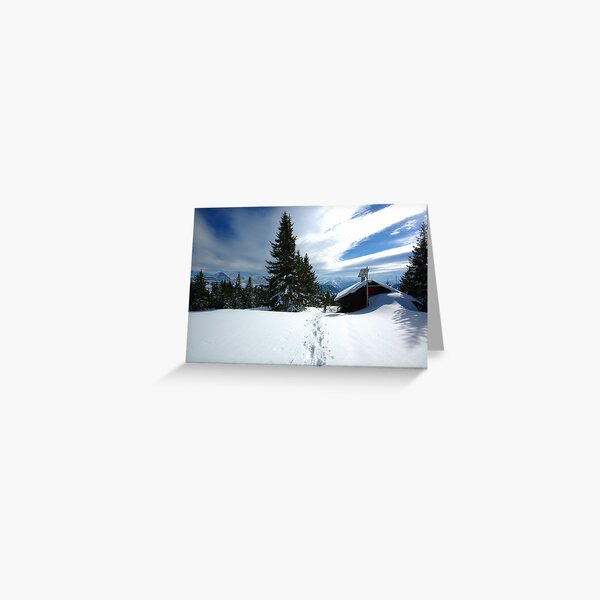 Snowshoeing Greeting Card