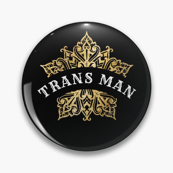 Item preview, Gold Trans Man Image on Black  designed and sold by BUILTABEAR PRODUCTIONS.