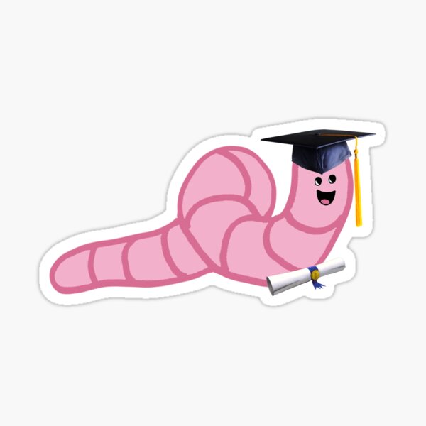 Item preview, worm (graduate) designed and sold by mystudiocreate.
