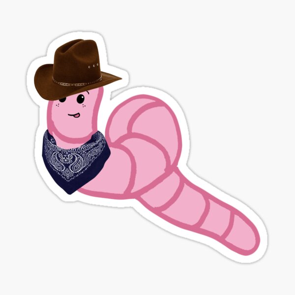 Item preview, worm (cowboy) designed and sold by mystudiocreate.