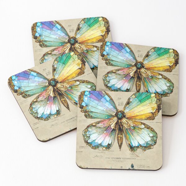 Item preview, Mariposa de cristal arcoíris Bansal 4 designed and sold by imagination001.
