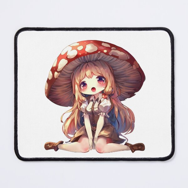 Item preview, cute anime mushroom girl designed and sold by Cyndarella.