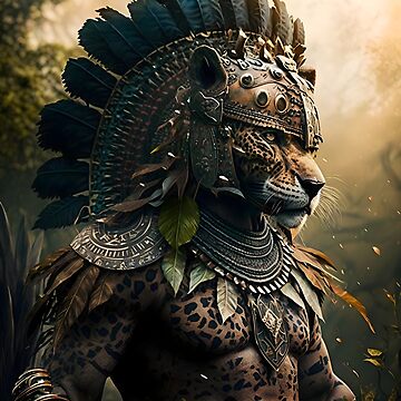 guerrero azteca jaguar | Póster