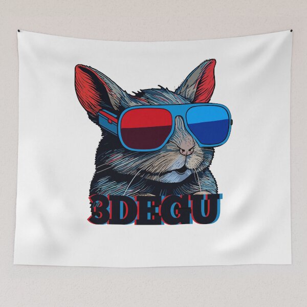Item preview, Degu 3D effect 3Degu Octodon designed and sold by k3rstman1.