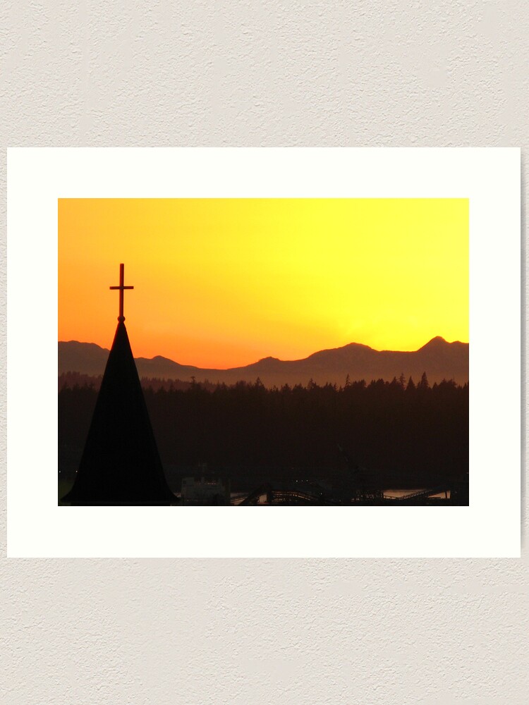 Thumbnail 1 of 3, Art Print, Vancouver Sunset designed and sold by expatraveler.
