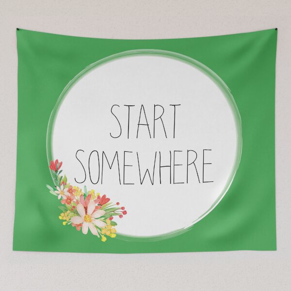 Item preview, Start Somewhere Floral Sticker designed and sold by anapplease.