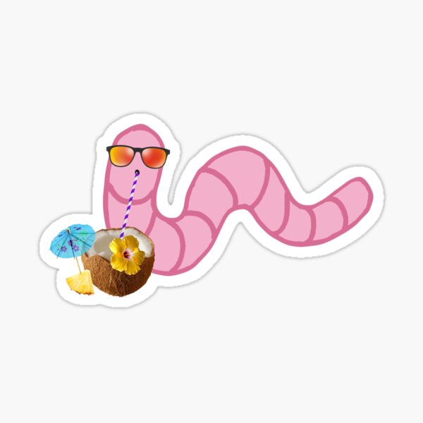Item preview, worm (vacation) designed and sold by mystudiocreate.