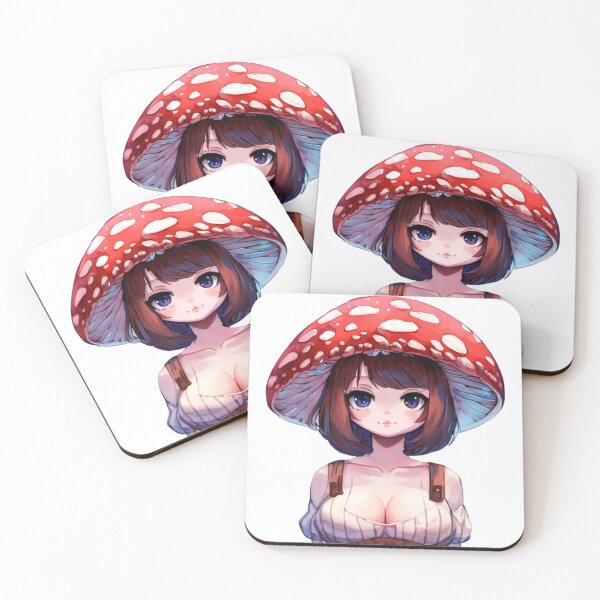 Item preview, cute anime mushroom girl designed and sold by Cyndarella.