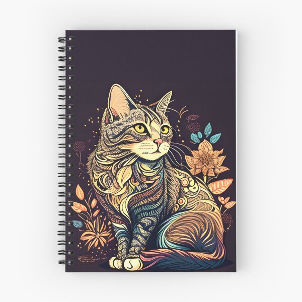 Item preview, Boho Cat Art Vintage Colorful Lover Design designed and sold by bernardbowman.