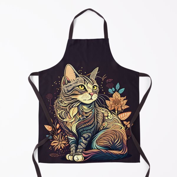 Item preview, Boho Cat Art Vintage Colorful Lover Design designed and sold by bernardbowman.