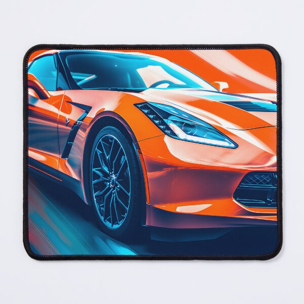 Item preview, Chevrolet Corvette C7 Stingray Abstract Duotone Orange & Blue designed and sold by cgaviator-uk.
