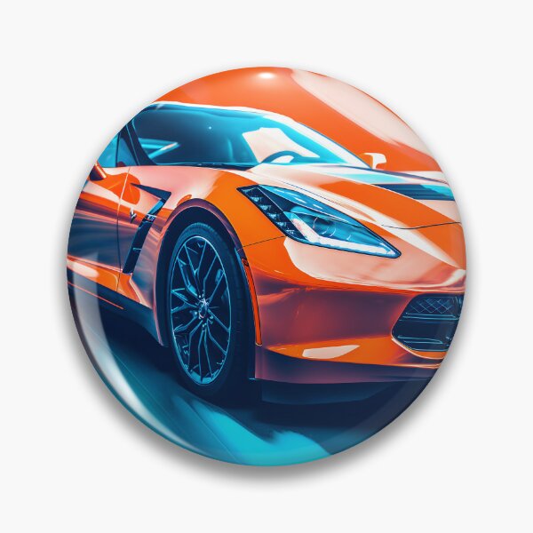 Item preview, Chevrolet Corvette C7 Stingray Abstract Duotone Orange & Blue designed and sold by cgaviator-uk.