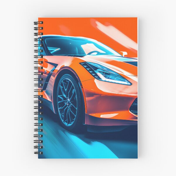 Item preview, Chevrolet Corvette C7 Stingray Abstract Duotone Orange & Blue designed and sold by cgaviator-uk.