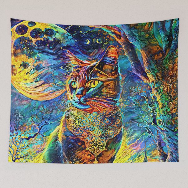 Item preview, Abstract Cat designed and sold by blackhalt.