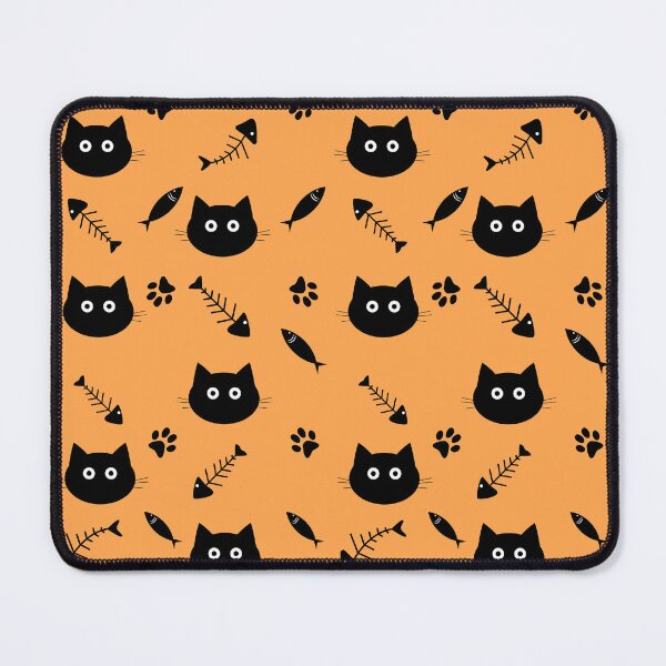 Item preview, black cat seamless pattern designed and sold by Ijjul322.