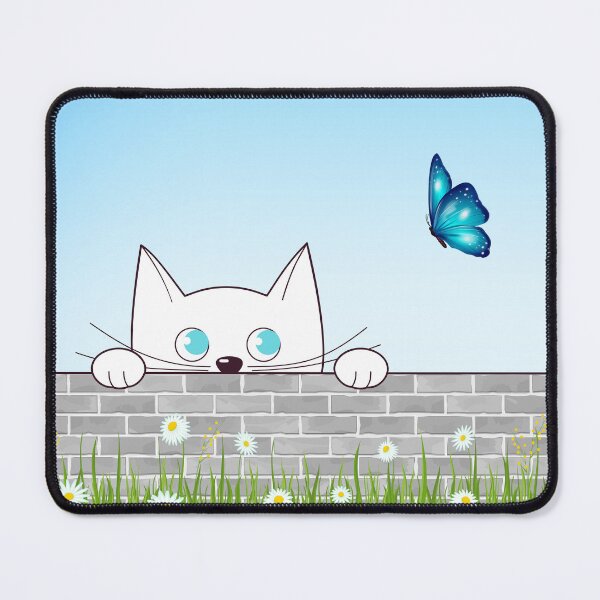 Item preview, Cat Peeking at a Butterfly designed and sold by Usagi-Kun.