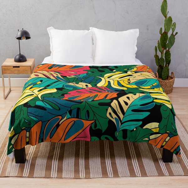 Item preview, Tropical rainforest floral pattern designed and sold by Mashusha-art.