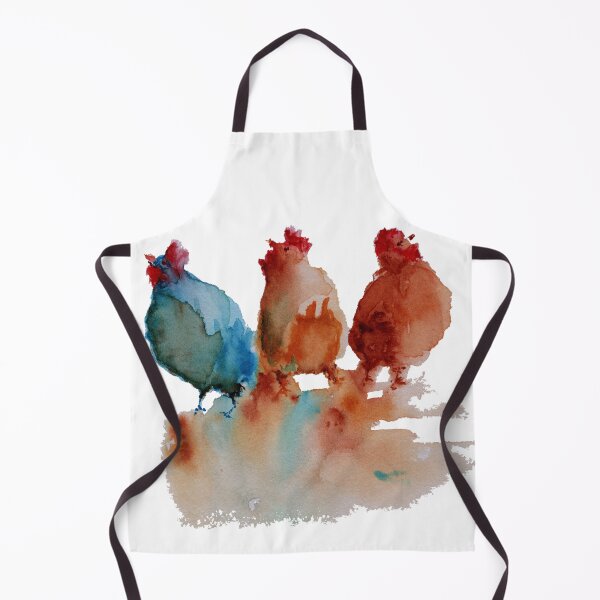 Item preview, Chooks in watercolor designed and sold by Sylvie Murray.