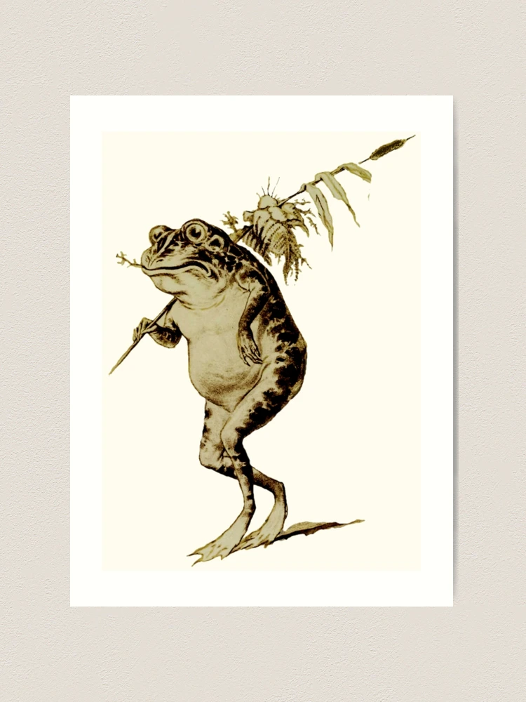 Vintage Frog Gone Fishin' | Art Print