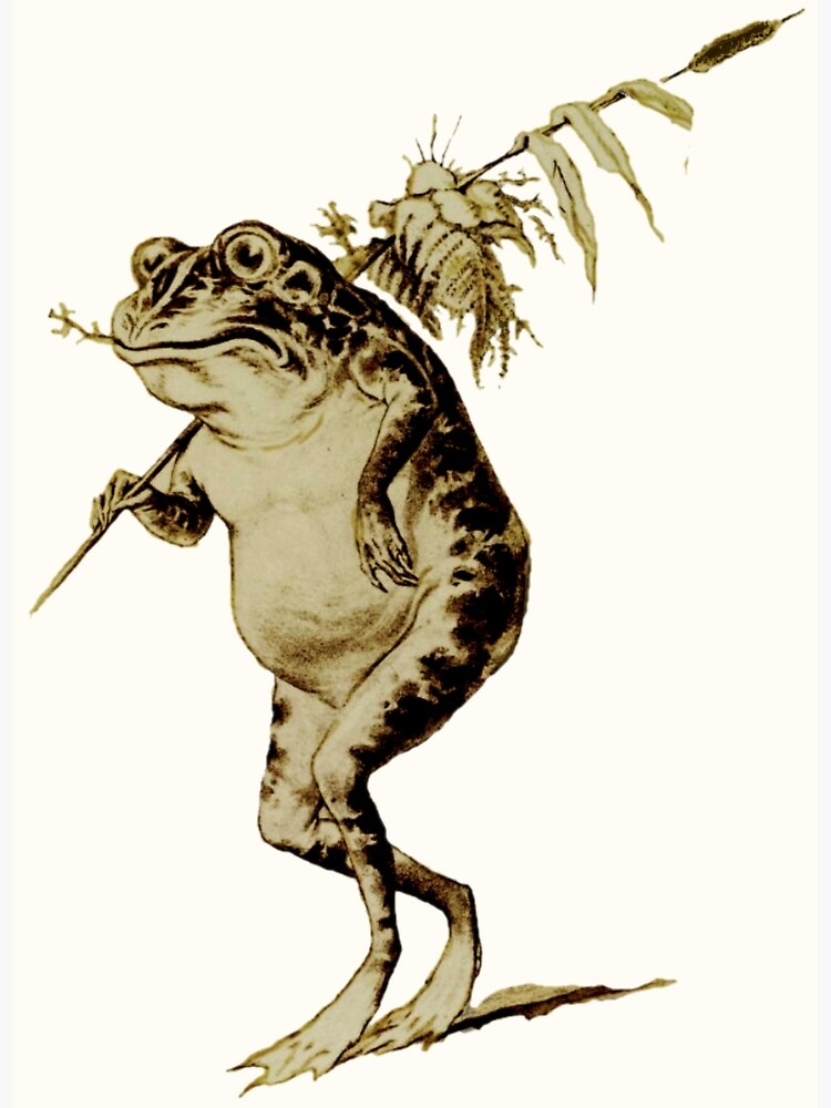 Vintage Frog Gone Fishin' | Art Print