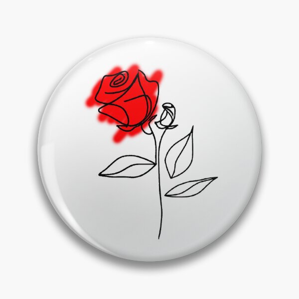 Item preview, red rose line art simple minimalist drawing line art  designed and sold by claywalkr.