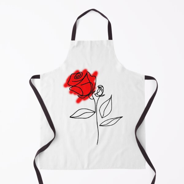 Item preview, red rose line art simple minimalist drawing line art  designed and sold by claywalkr.