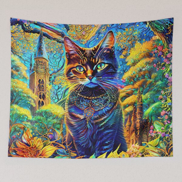 Item preview, Abstract Cat designed and sold by blackhalt.