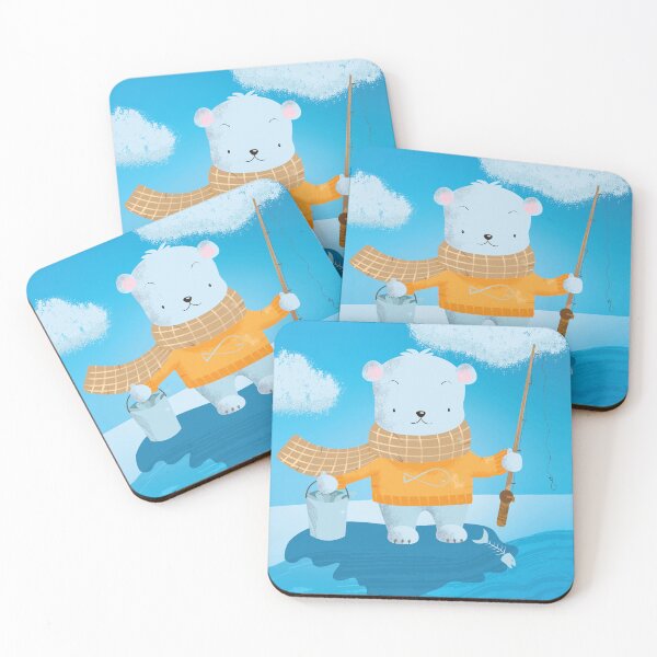 Item preview, Fishing Polar Bear designed and sold by iCraftCafe.