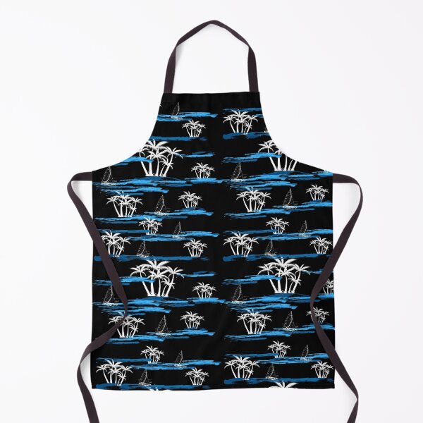 Item preview, Black, white and blue palm tree pattern designed and sold by rocklegends99.