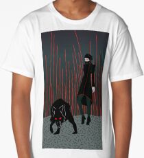 Woman vampire and werewolf in the forest horror Long T-Shirt