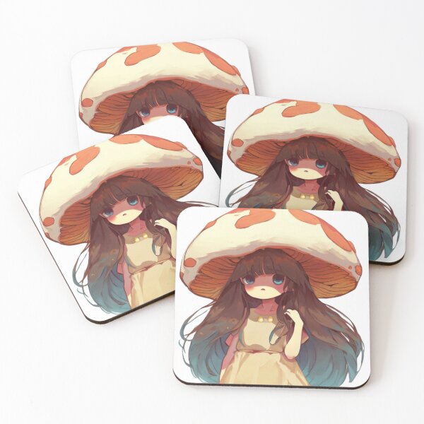 Item preview, cute mushroom girl designed and sold by Cyndarella.