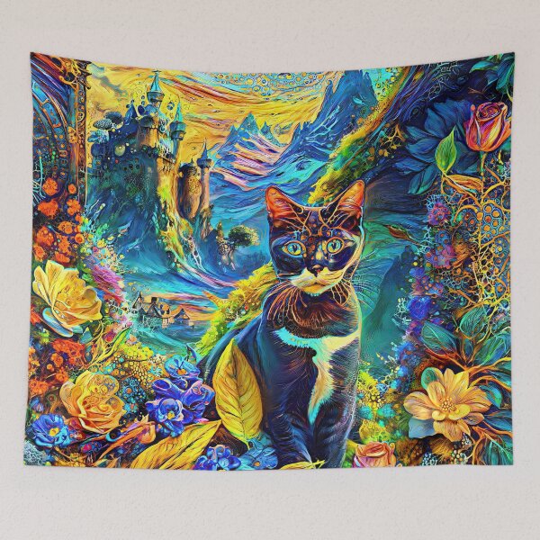 Item preview, Abstract Cat designed and sold by blackhalt.