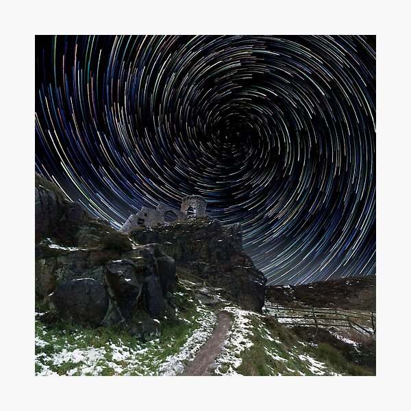 Mow Cop Castle At Night Photographic Print