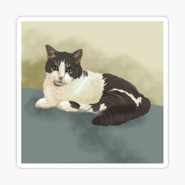 A fluffy kitty Sticker