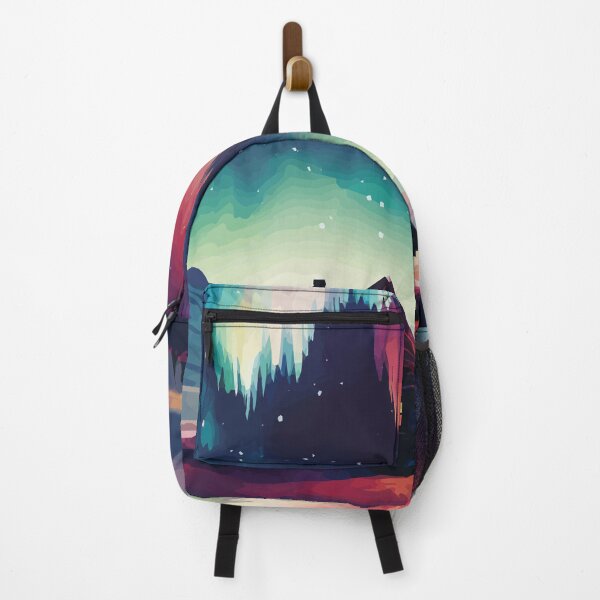 Item preview, Aurora Borealis Over Lake House - Wanderlust Traveller designed and sold by GVRDesign.