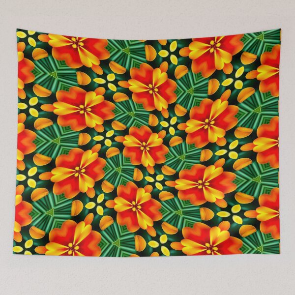 Item preview, Orange Flower Pattern designed and sold by Patternflower.