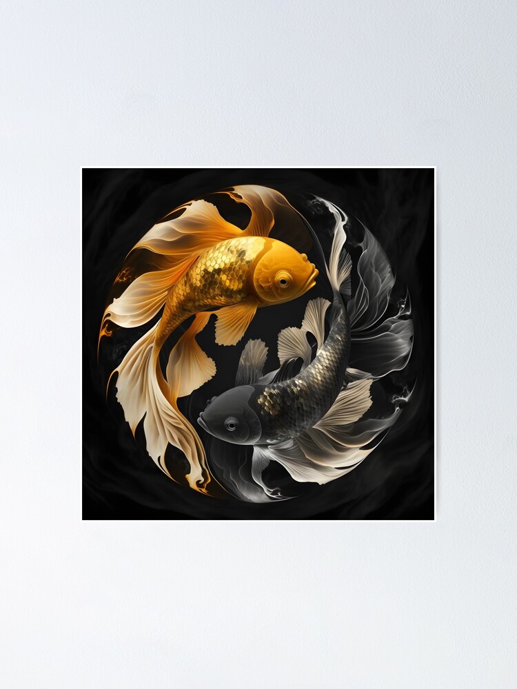 Yin Yang Fish Poster for Sale by Artgeneering