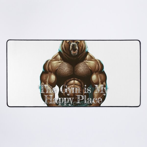 Item preview, The Gym is My Happy PlaceDesignBodybuilding Fitness Gym Workout Exercise Merch Print Design designed and sold by tengamerx.