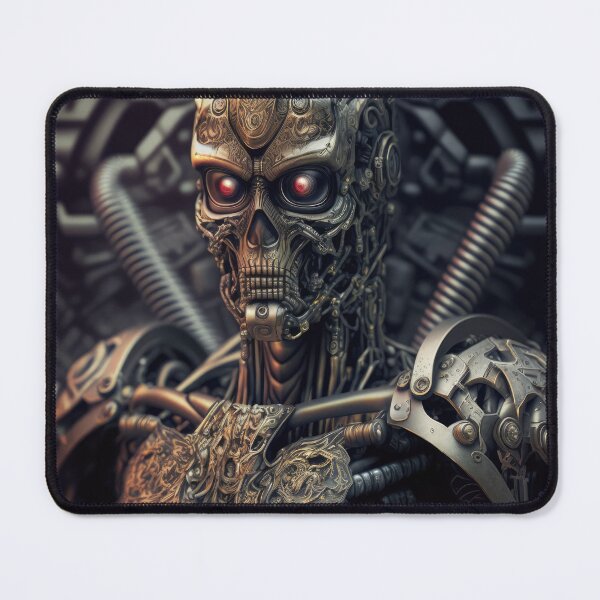 Item preview, Ancient Ninja Warrior Cyborg Terminator Skull from the Bronze Age designed and sold by ArtificialEye.