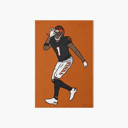 Ja'Marr Chase poster watercolor, Cincinnati Bengals Super Bowl, Ja